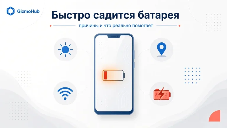 Обложка статьи: почему быстро садится батарея телефона и что реально помогает