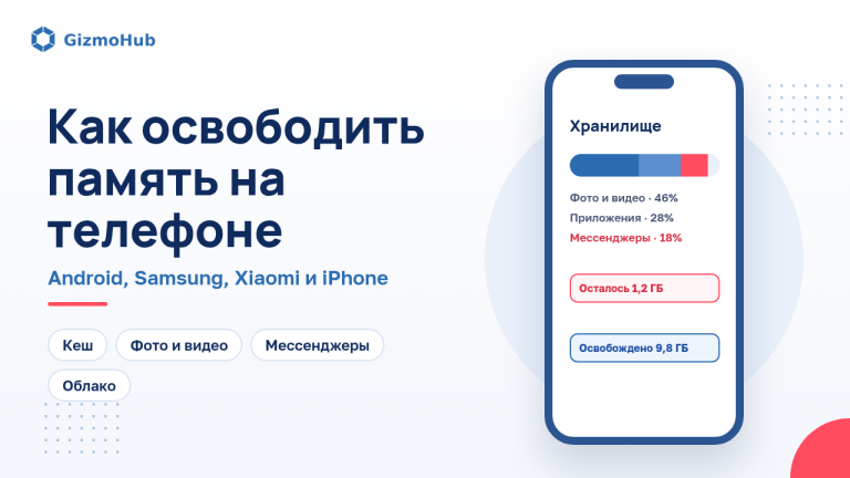 Обложка: как освободить память на телефоне Android и iPhone