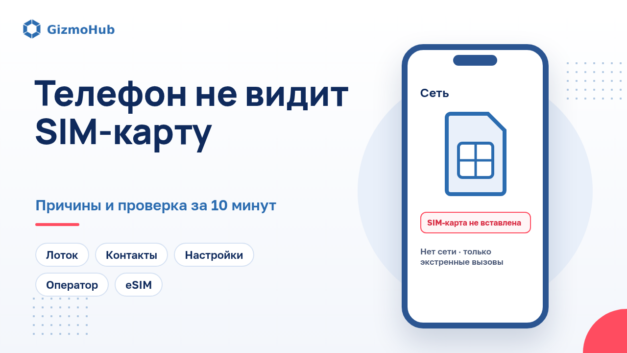 Обложка: телефон не видит SIM-карту, причины и проверка
